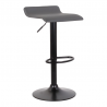 Set 2 sgabelli in ecopelle modello Ischia Grigio (base nera)