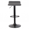 Set 2 sgabelli in ecopelle modello Ischia Grigio (base nera)