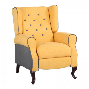 Poltrona Recliner Relax in tessuto modello Pacifica colore Ocra