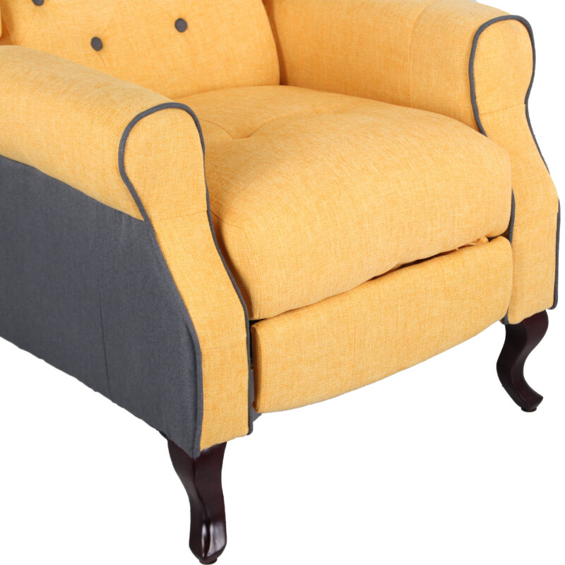 Poltrona Recliner Relax in tessuto modello Pacifica colore Ocra