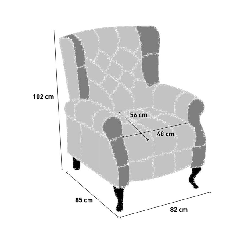 Poltrona Recliner Relax in tessuto modello Pacifica colore Ocra