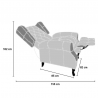 Poltrona Recliner Relax in tessuto modello Pacifica colore Ocra