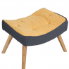 Poltrona in tessuto modello Glaciale colore Ocra (con pouf)