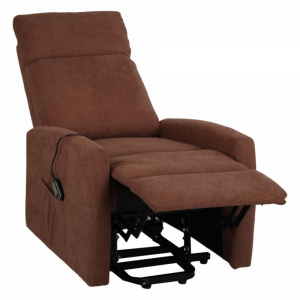 Zoom Poltrona Relax Elettrica in tessuto modello Samoa colore Marrone