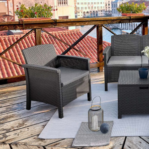 Zoom Set Giardino modello Venezia 4 posti colore Marrone