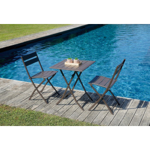 Set Tavolo Lucca + 2 sedie Lucca MOIA chocolate