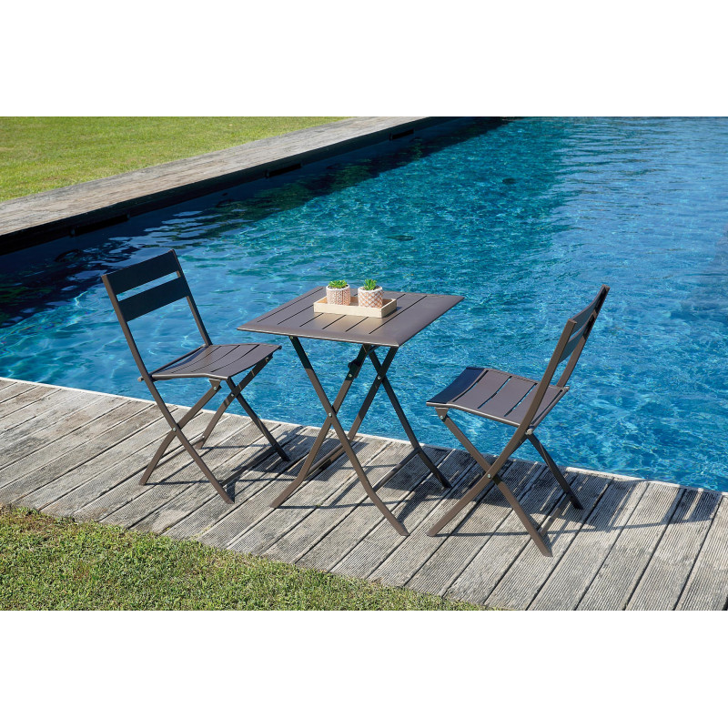 Set Tavolo Lucca + 2 sedie Lucca MOIA chocolate