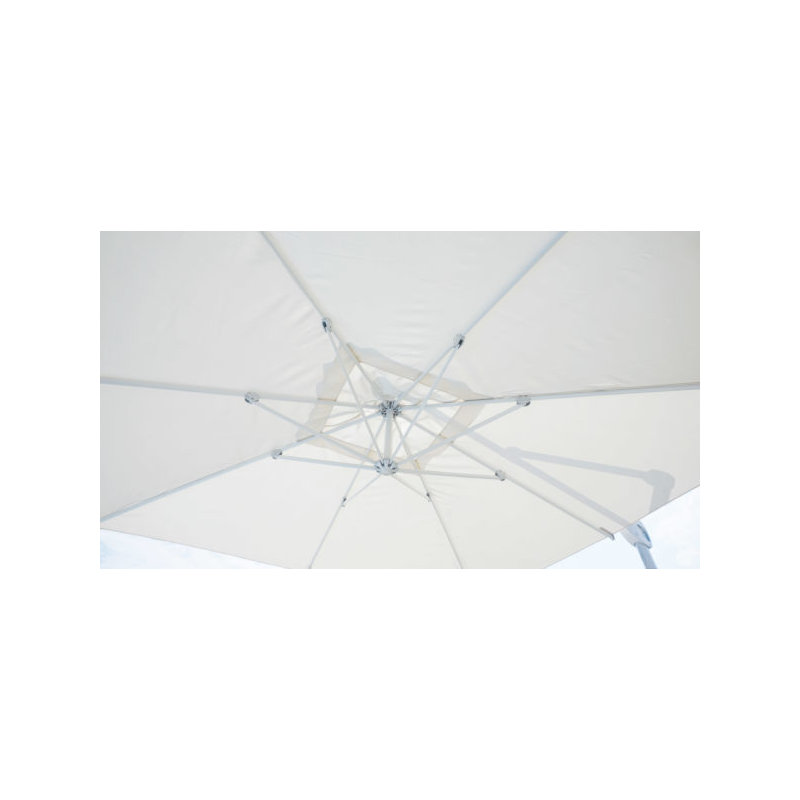 Ombrellone quadrato MOIA 3x3 mt. fusto bianco