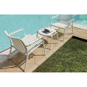 Set Balcony Valencia Bianco Moia | 2 Poltrone + Tavolino
