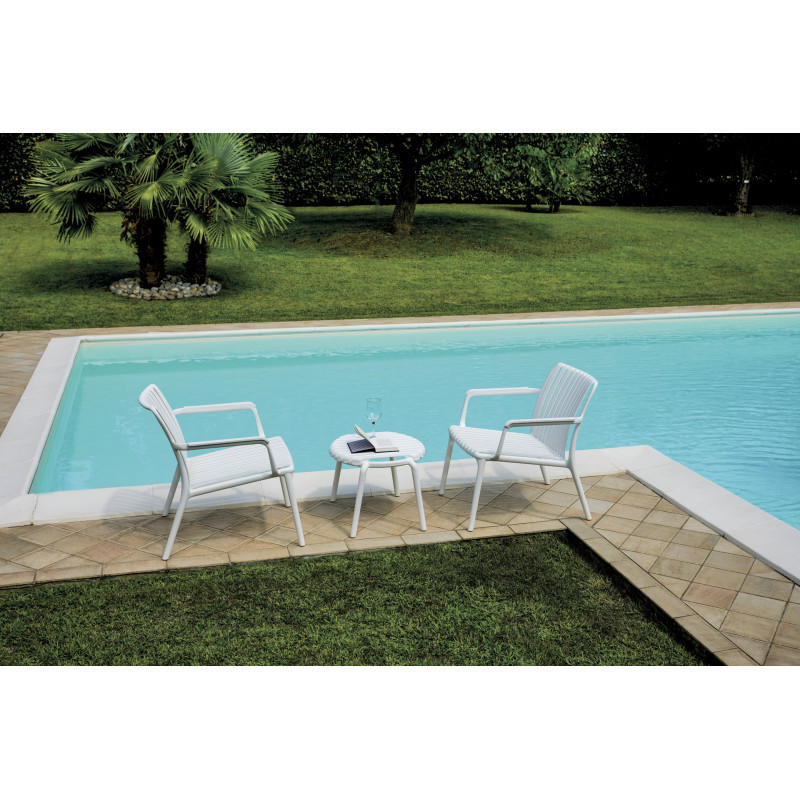 Set Balcony Valencia Bianco Moia | 2 Poltrone + Tavolino