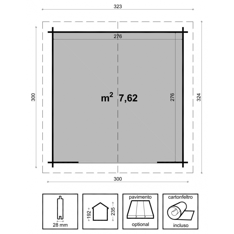CASETTA CLEO CM. 300X300
