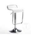 Sgabello bar Snappy in pelle sintetica - bianco TOMASUCCI