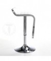 Sgabello bar Snappy in pelle sintetica - bianco TOMASUCCI