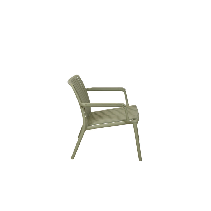Set Tavolino Balcony + 2 Poltrone Balcony Set Valencia Resina Verde Moia