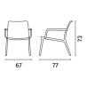 Set Tavolino Balcony + 2 Poltrone Balcony Set Valencia Resina Verde Moia