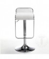Sgabello bar Snappy in pelle sintetica - bianco TOMASUCCI