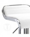 Sgabello bar Snappy in pelle sintetica - bianco TOMASUCCI