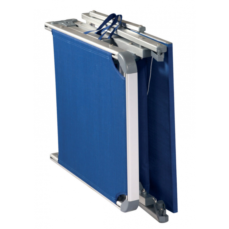 Set di due lettini mare MOIA con tettuccio pieghevole blu