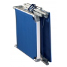 Set di due lettini mare MOIA con tettuccio pieghevole blu