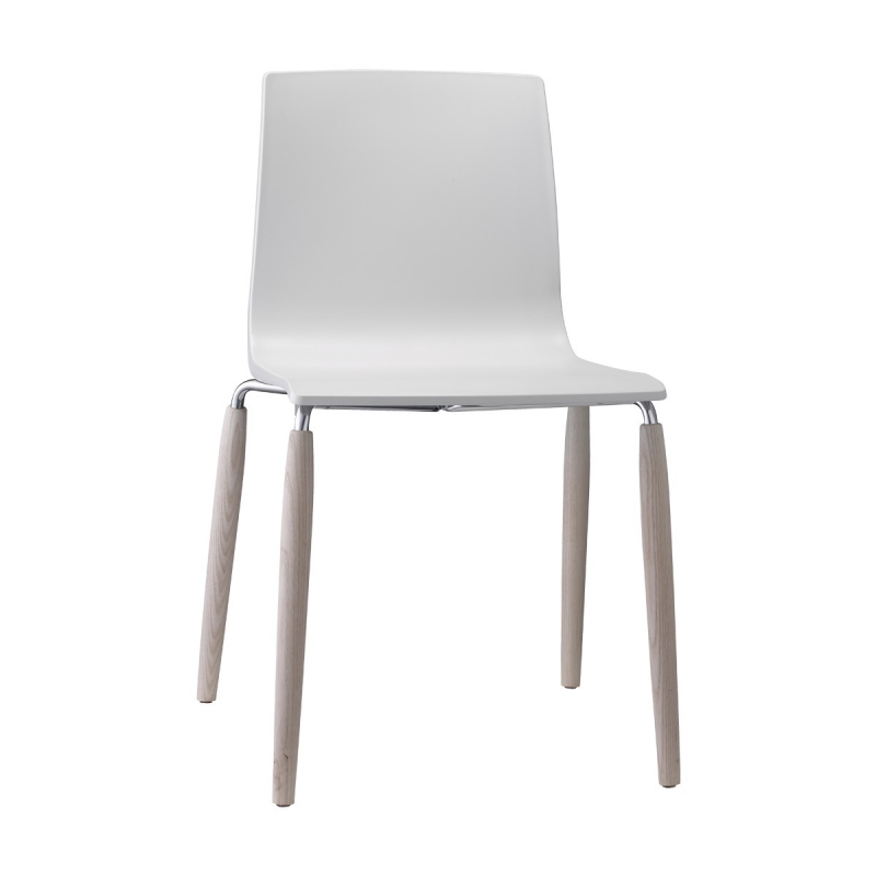 SET DUE SEDIE NATURAL ALICE TECNOPOLIMERO MADE IN ITALY SCAB DESIGN