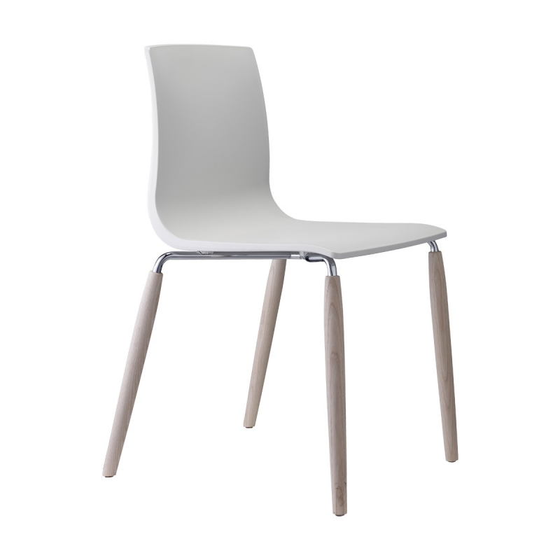 SET DUE SEDIE NATURAL ALICE TECNOPOLIMERO MADE IN ITALY SCAB DESIGN