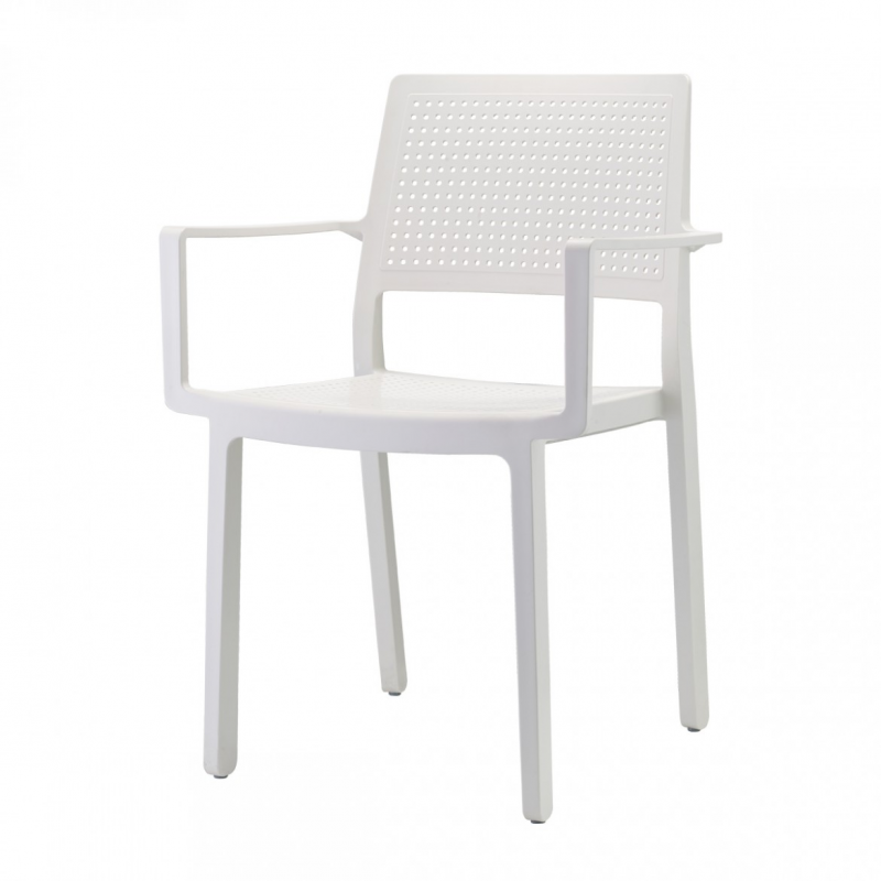 SET 4 PEZZI SEDIA EMI CON BRACCIOLI TECNOPOLIMERO MADE IN ITALY SCAB DESIGN