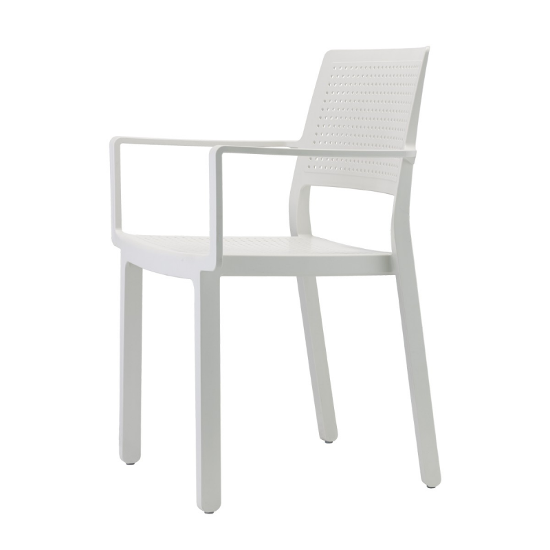 SET 4 PEZZI SEDIA EMI CON BRACCIOLI TECNOPOLIMERO MADE IN ITALY SCAB DESIGN
