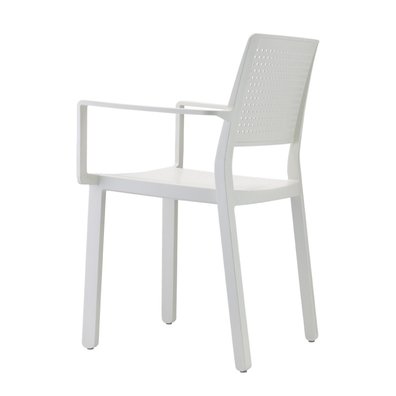 SET 4 PEZZI SEDIA EMI CON BRACCIOLI TECNOPOLIMERO MADE IN ITALY SCAB DESIGN