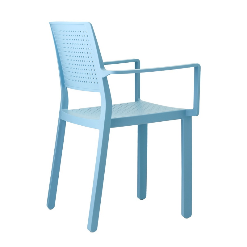 SET 4 PEZZI SEDIA EMI CON BRACCIOLI TECNOPOLIMERO MADE IN ITALY SCAB DESIGN