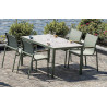 Dining set Tarquinia ferro verde Moia 4 sedie elegante e robusto
