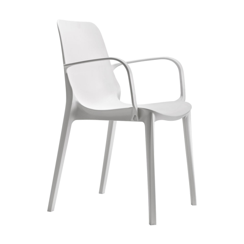 SET 4 SEDIE GINEVRA TECNOPOLIMERO CON BRACCIOLI SCAB DESIGN