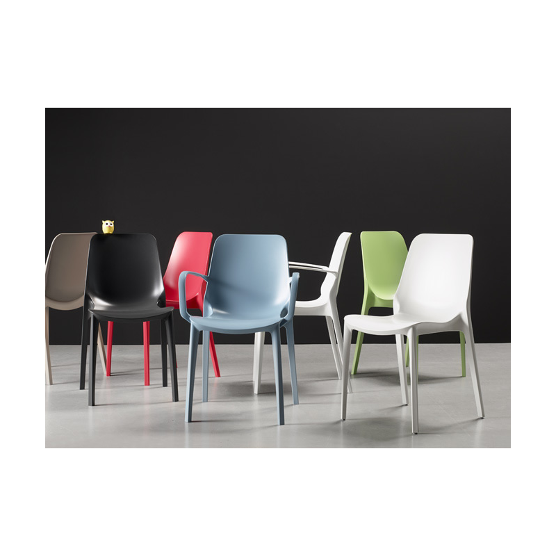 SET 4 SEDIE GINEVRA TECNOPOLIMERO CON BRACCIOLI SCAB DESIGN