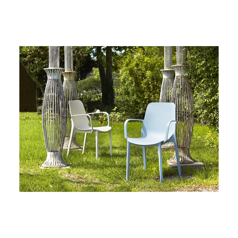 SET 4 SEDIE GINEVRA TECNOPOLIMERO CON BRACCIOLI SCAB DESIGN