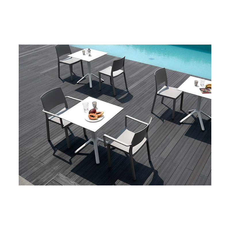SET 4 SEDIE KATE CON BRACCIOLI TECNOPOLIMERO SCAB DESIGN