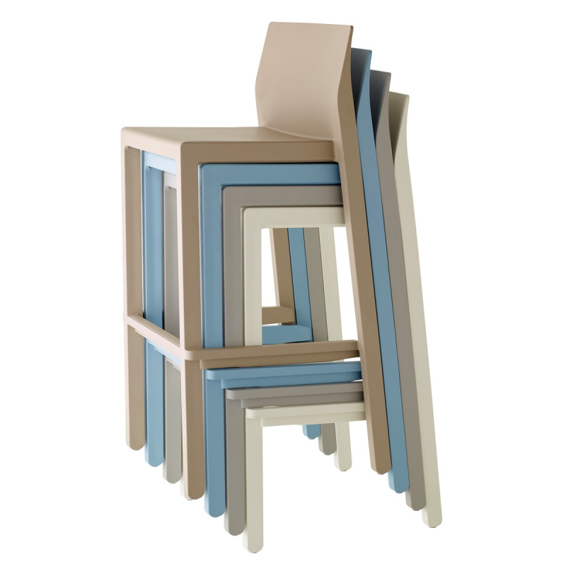 SET 4 SGABELLI KATE TECNOPOLIMERO HT 65CM MADE IN ITALY SCAB DESIGN