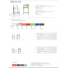 SET 4 SGABELLI DIVO TECNOPOLIMERO HT 65CM MADE IN ITALY SCAB DESIGN