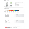 SET 4 SGABELLI DIVO TECNOPOLIMERO HT 75CM MADE IN ITALY SCAB DESIGN
