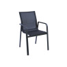 Sedia Samo alluminio antracite textilene nero Moia resistente