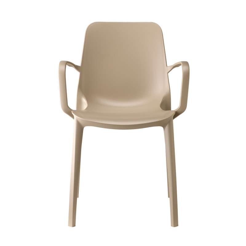 SET 4 SEDIE GINEVRA GO GREEN CON BRACCIOLI TECNOPOLIMERO RICICLATO SCAB DESIGN