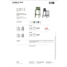 SET 4 SGABELLI KATE TECNOPOLIMERO HT 75CM MADE IN ITALY SCAB DESIGN