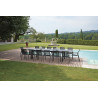 Sedia Samo alluminio antracite textilene nero Moia resistente