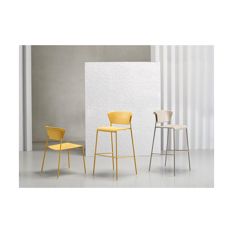 SET DUE SGABELLO LISA TECNOPOLIMERO HT 75CM SCAB DESIGN MADE IN ITALY