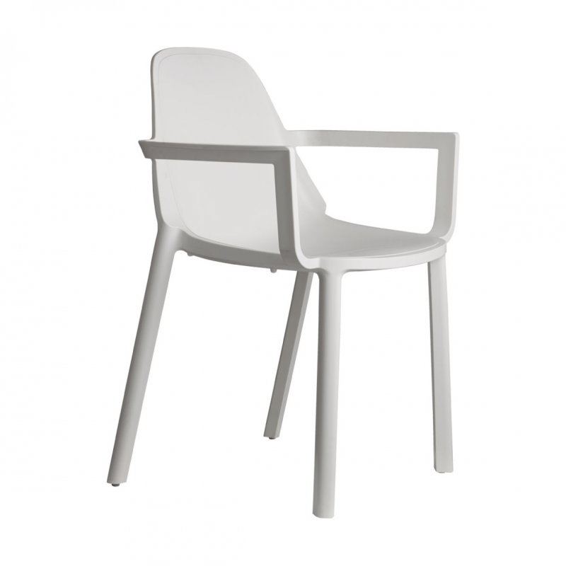 SET 4 POLTRONA PIU' CON BRACCIOLI TECNOPOLIMERO SCAB DESIGN MADE IN ITALY