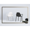 SET 4 POLTRONA PIU' CON BRACCIOLI TECNOPOLIMERO SCAB DESIGN MADE IN ITALY