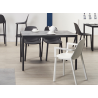 SET 4 POLTRONA PIU' CON BRACCIOLI TECNOPOLIMERO SCAB DESIGN MADE IN ITALY