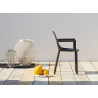 SET 4 POLTRONA PIU' CON BRACCIOLI TECNOPOLIMERO SCAB DESIGN MADE IN ITALY