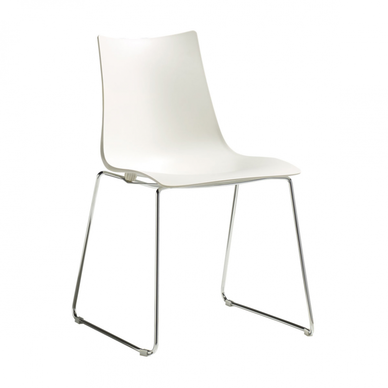 SET 2 SEDIE ZEBRA A SLITTA TECNOPOLIMERO SCABDESIGN MADE IN ITALY