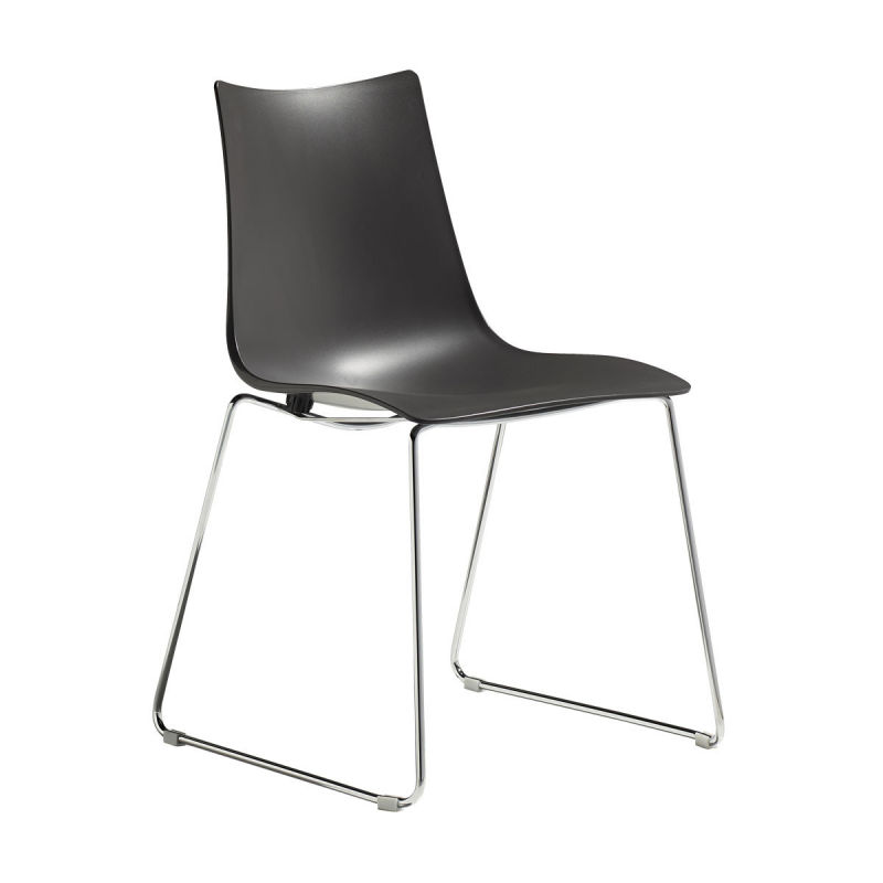 SET 2 SEDIE ZEBRA A SLITTA TECNOPOLIMERO SCABDESIGN MADE IN ITALY
