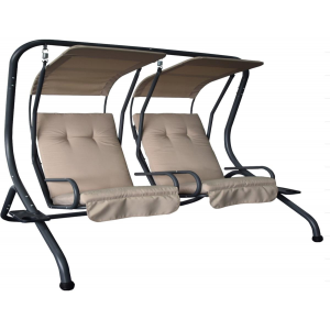 DONDOLO 2 POSTI TWIN 170X135X170 CM COLORE TORTORA CASA COLLECTION