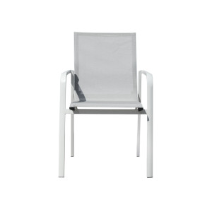 Sedia Samo alluminio bianco text grigio chiaro Moia resistente